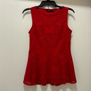 Apt 9, sleeveless blouse, bright red, size xsmall